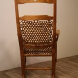Vintage rocking chair in solid wood 1950