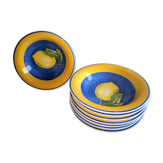 Service hollow plates Quadrifoglio Lemon