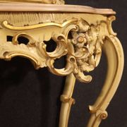 Superbe console italienne avec miroir dans le style Louis XV.