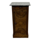 19th century bedside table in walnut, oak and marble top