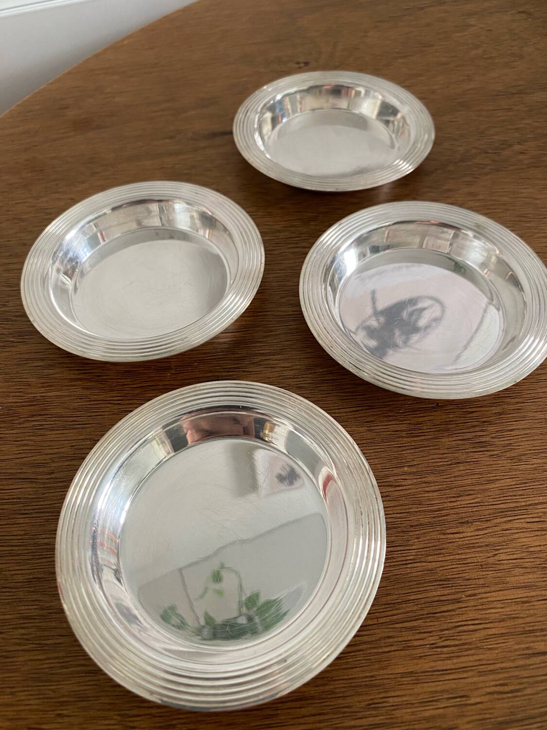 Christofle - 4 silver-plated coasters