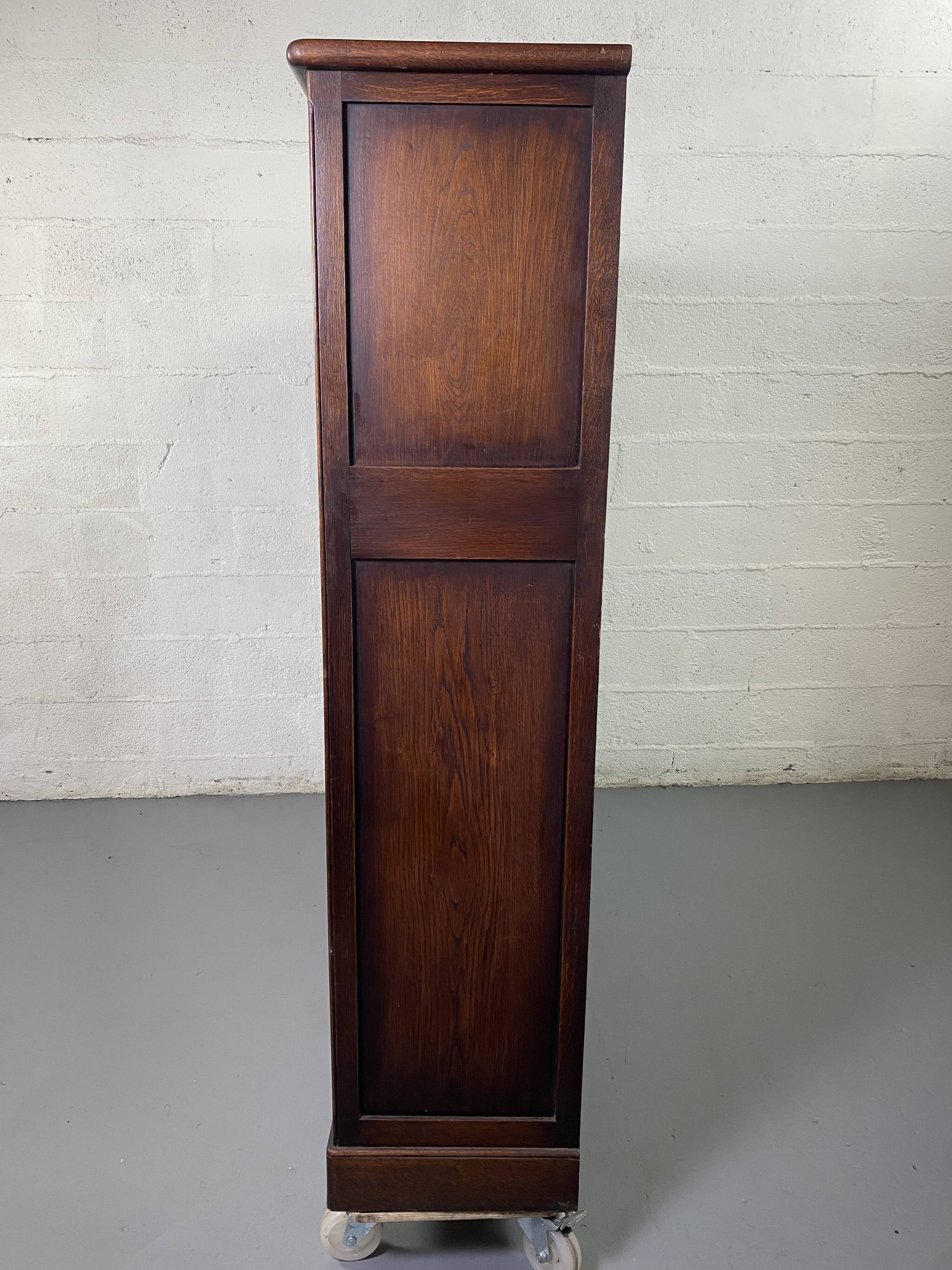 Large vintage wooden bookcase