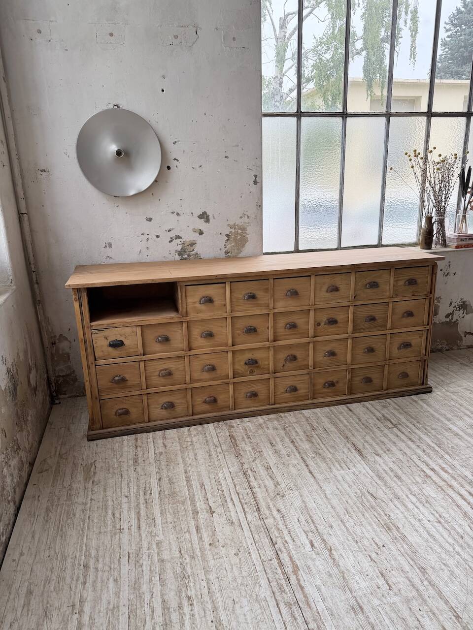 Meuble de métier pin XL années 50