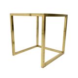 Set of Postmodern Brass, Steel and Glass Nesting Tables by Romeo Rega, Italy