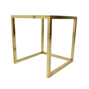 Set of Postmodern Brass, Steel and Glass Nesting Tables by Romeo Rega, Italy