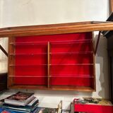 Wall display case for Collection - Wood and Plexiglass D 18 cm / W 106 cm / H 7 cm