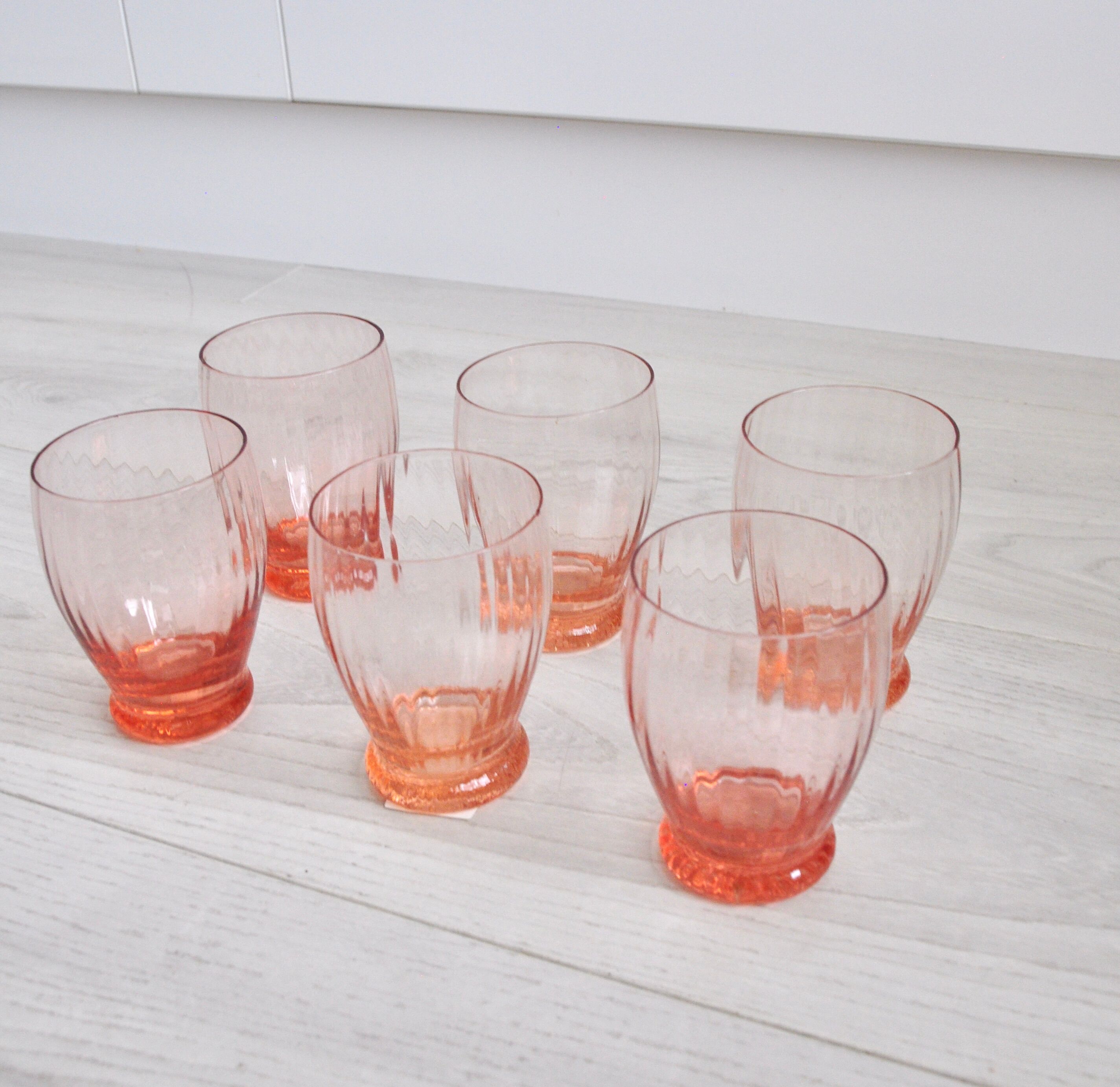 6 rosé glasses