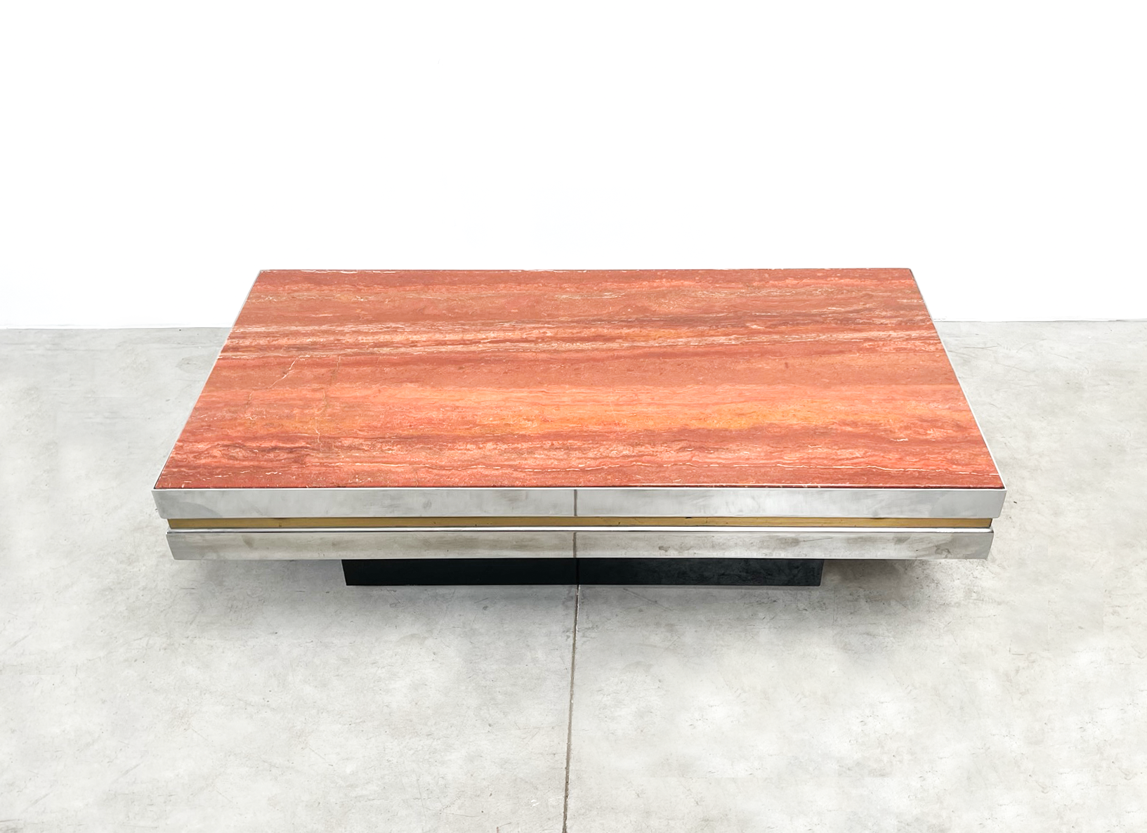 Red marble coffee table