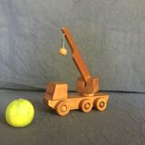 Toy wood truck vintage crane