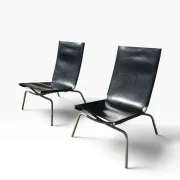 Set of 2 Crossed Legged lounge chairs by Fabiaan van Severen.