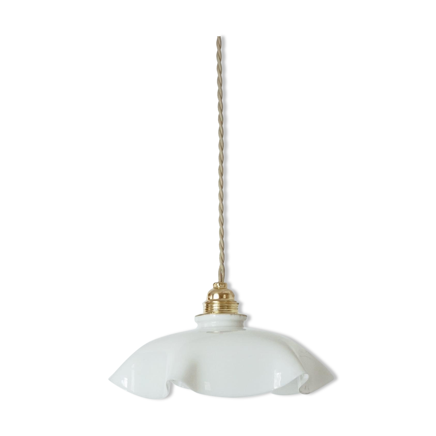 Draped suspension Opaline 🌿 Vintage