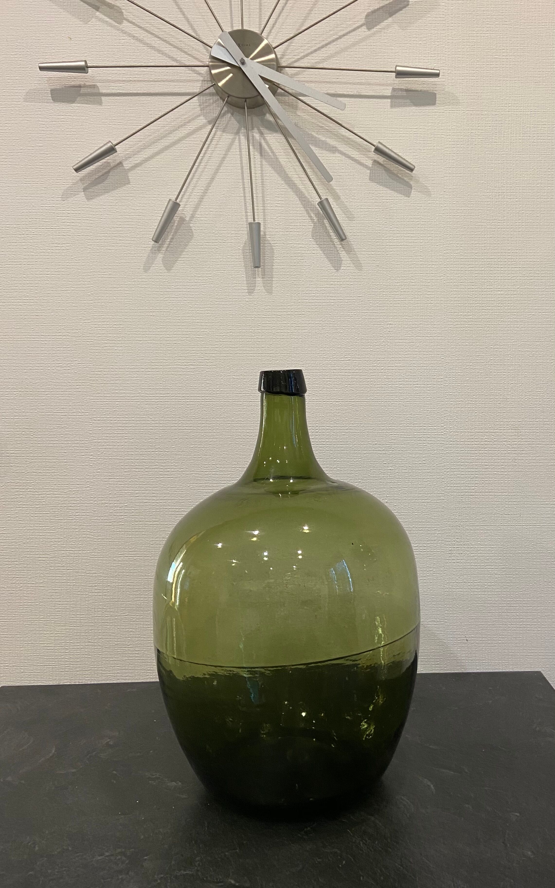 Dame jeanne bonbonne verte 19eme