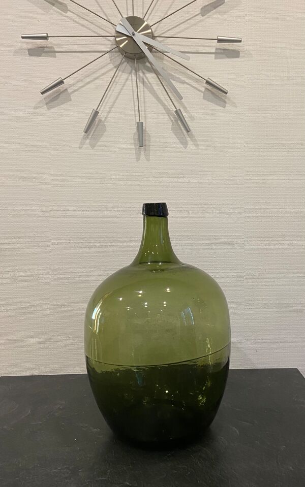 Dame jeanne bonbonne verte 19eme