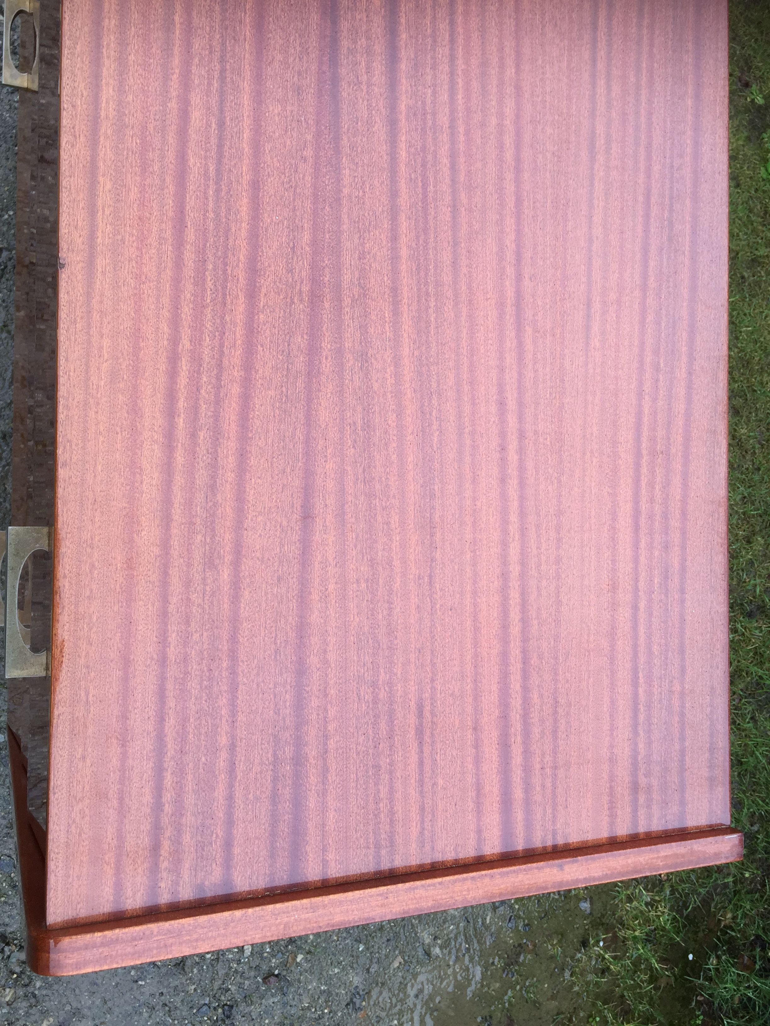 Vintage chest of drawers with 3 drawers in varnished teak