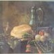Tableau nature morte reproduction vintage cadre bois
