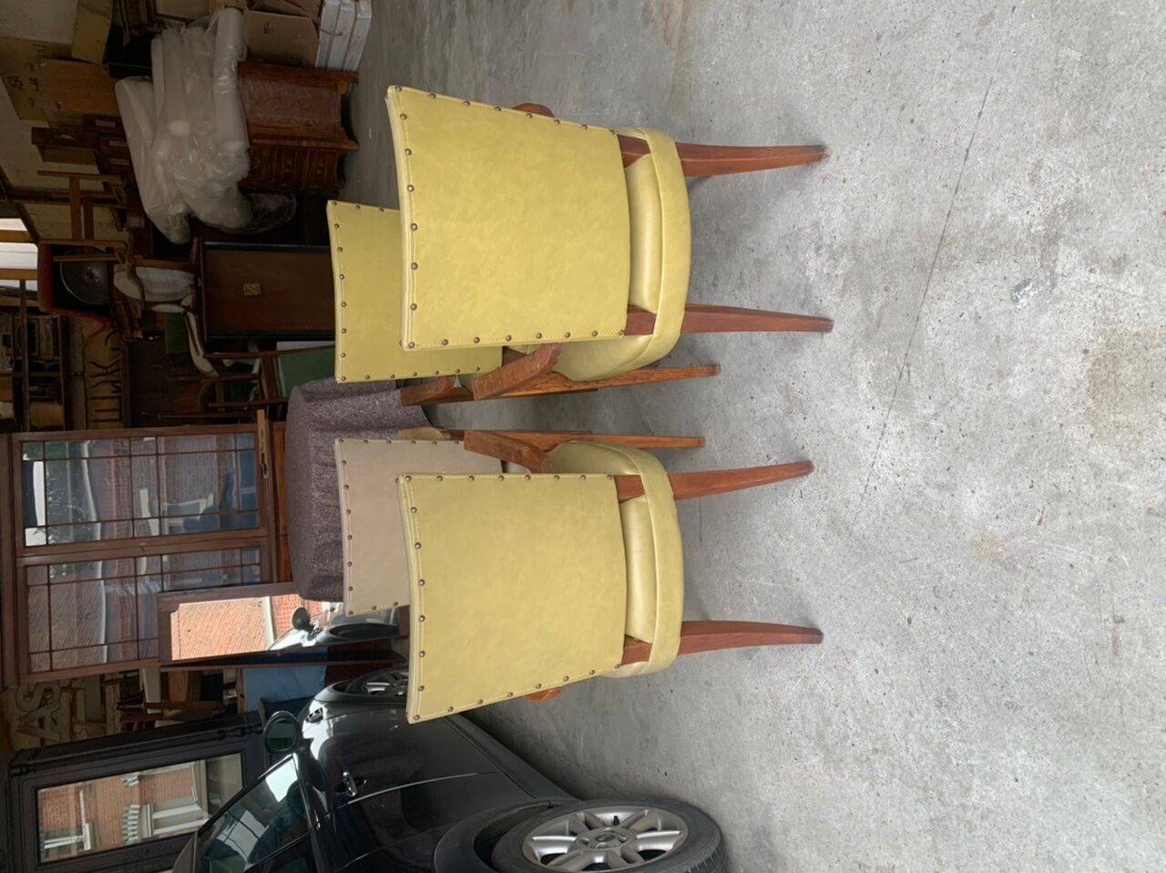 Suite of four art deco armchairs