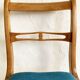 Chaises en bois de hêtre, pieds sabres et assise tapissée, années 1960-1970