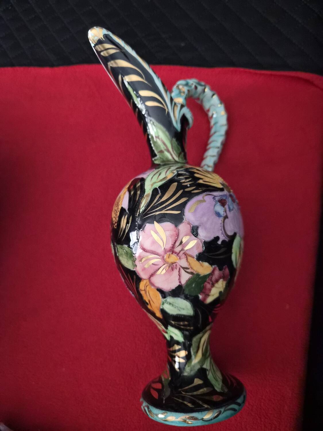 decorative ceramic pitcher, signed "Arte Veneziana"