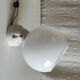 Art Deco style wall light in porcelain and opaline globe - 1930s/40s