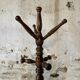Antique turned wooden coat rack