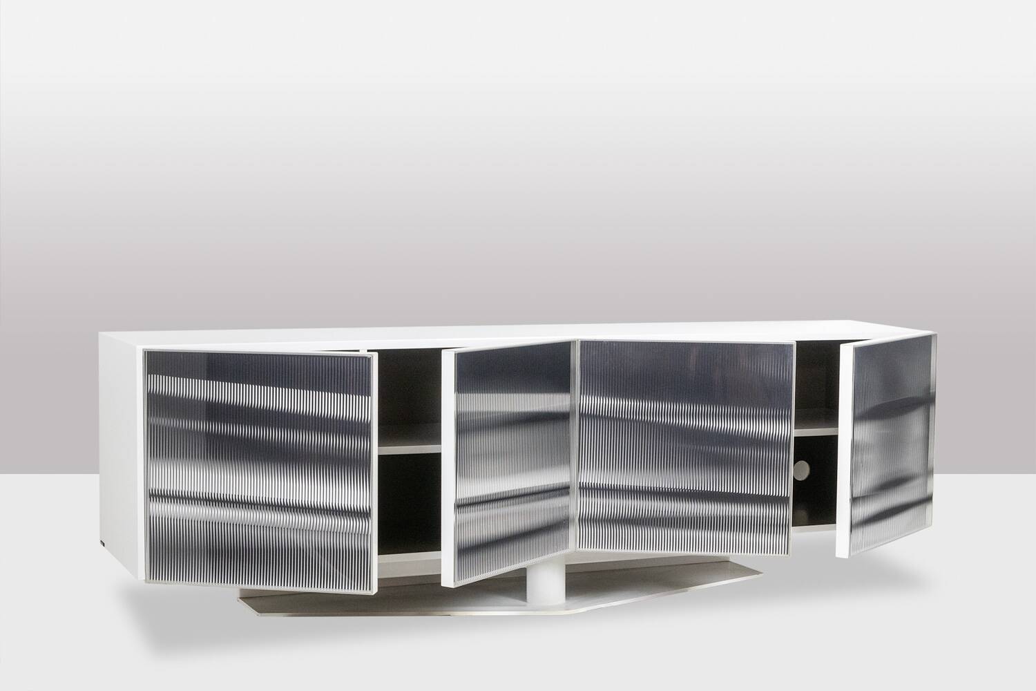Roche Bobois. Enfilade « cinétique » noire et blanche. Années 1990.