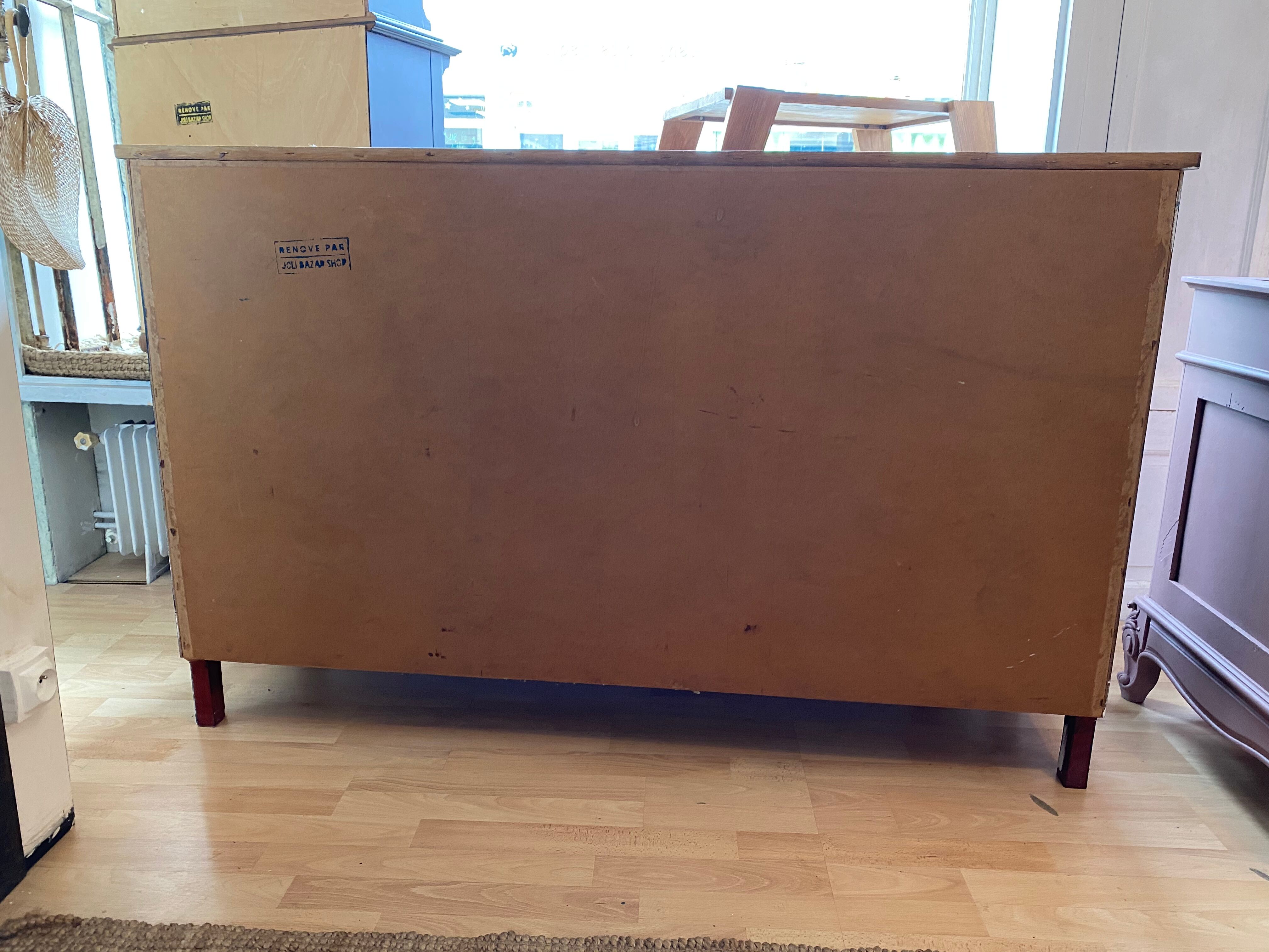 Buffet raw wood - king blue