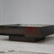 Jardinière en bois laqué noir design 1970