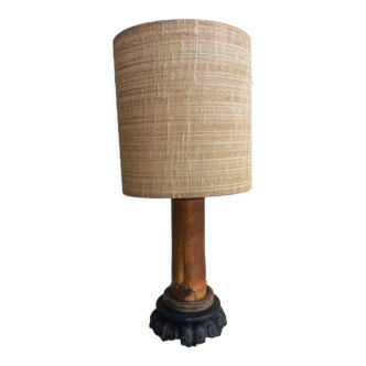 Lampe de table en bambou du milieu du siècle