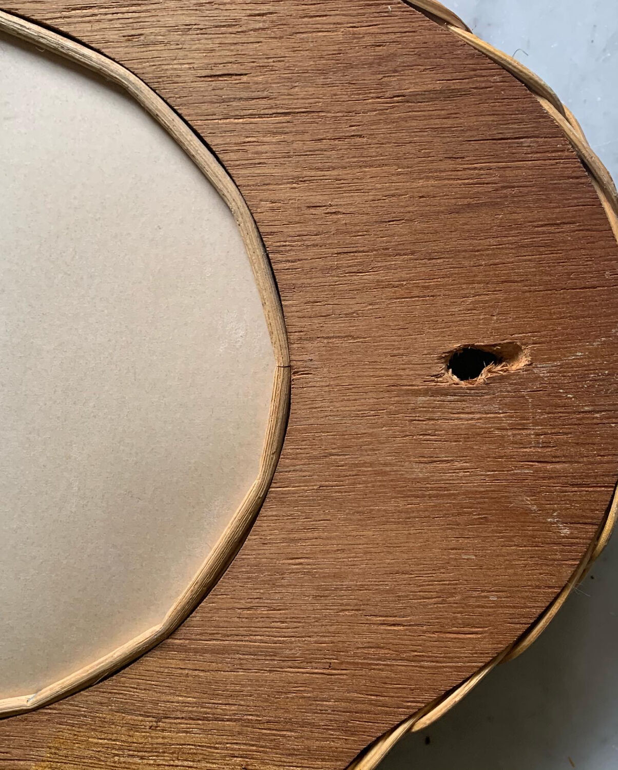 Wicker mirror from the 60s