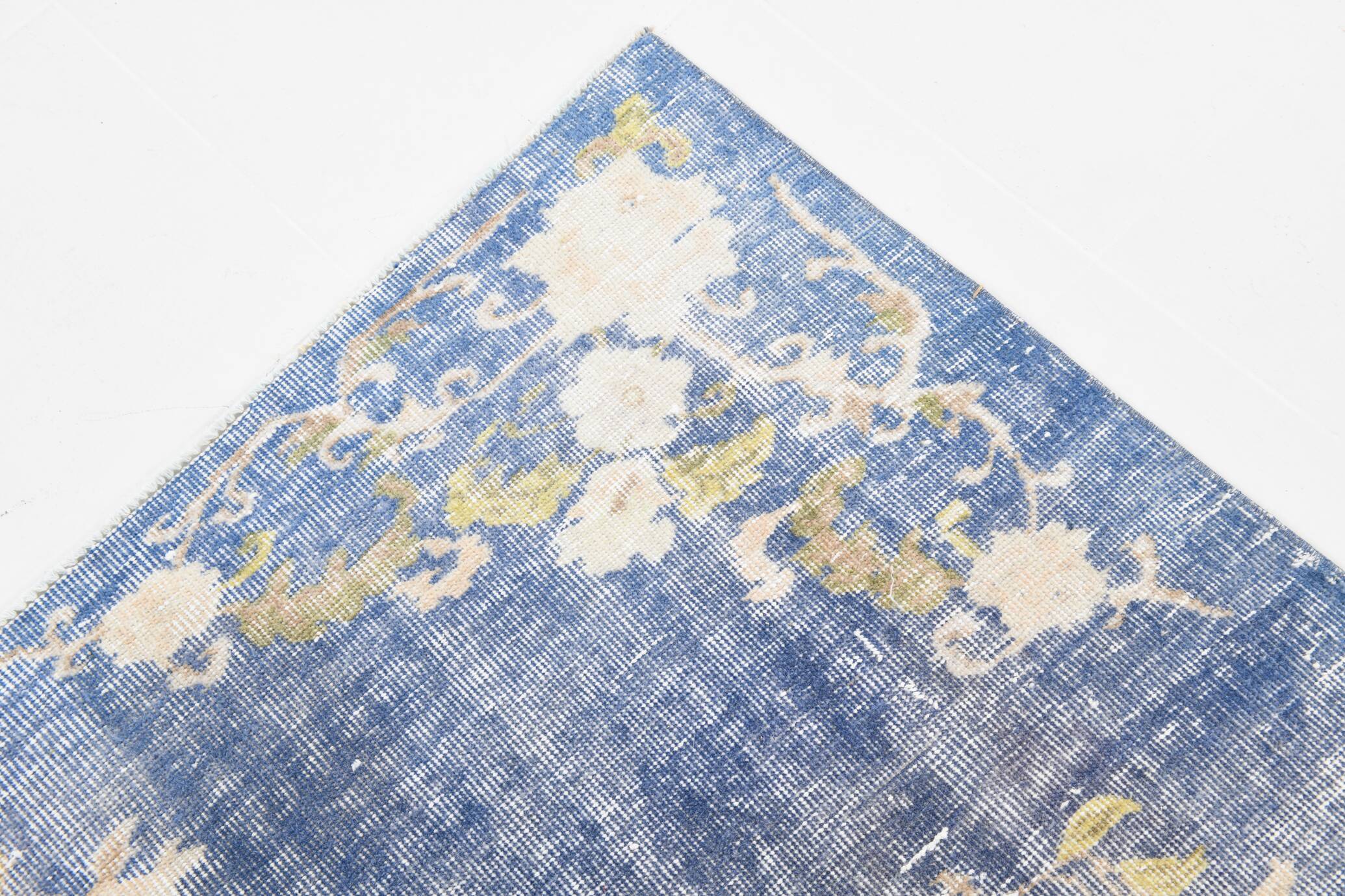 6x8 Faded Blue Oriental Vintage Rug, 194x258Cm