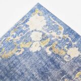 6x8 Faded Blue Oriental Vintage Rug, 194x258Cm