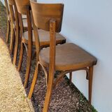 Série de 4 chaises de bistrot restaurant vintage- 1950s