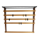 Rare coat rack by Carl Auböck with hat rack, cabinet, brass, walnut and beech, 1950s.