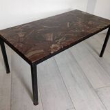 Natural stone and resin coffee table from the 70s