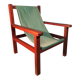 Wood and fabric armchair 1960s
