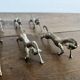 Set of 12 vintage horse galloping knife rests – Silver-plated metal