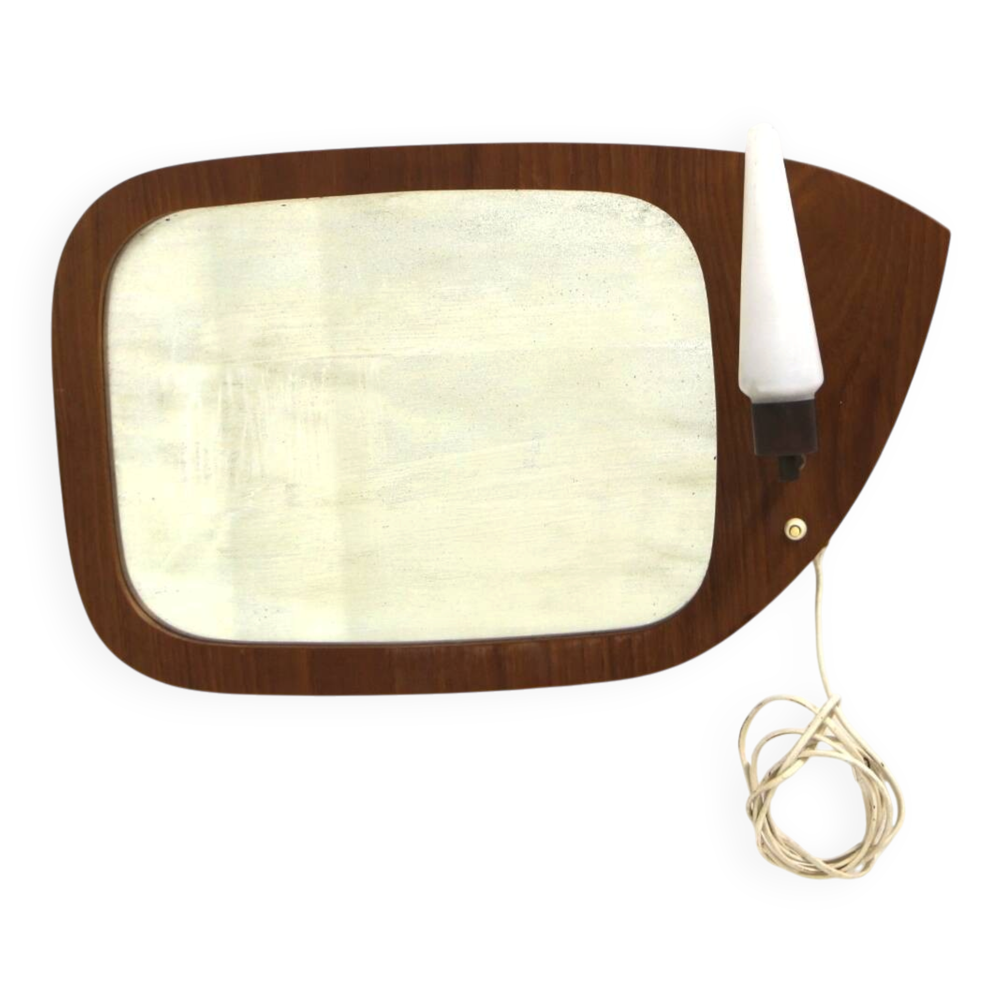 Scandinavian teak mirror, 38x62cm, Sweden, 1950