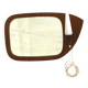 Scandinavian teak mirror, 38x62cm, Sweden, 1950
