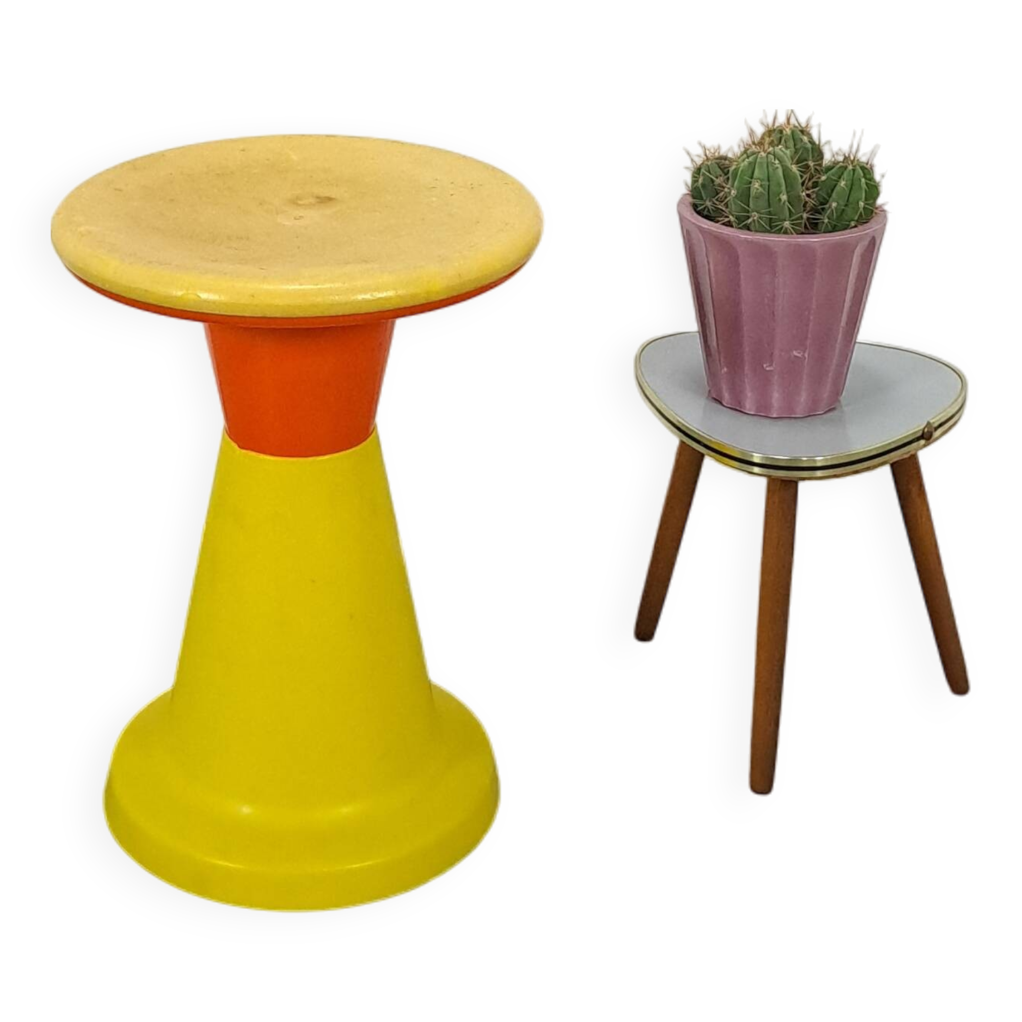 Tabouret en plastique de Suède Pat Pend vintage