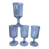 Set of 4 wine glasses in blown glass late nineteenth