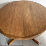 Table scandinave ronde Baumann vintage à pied central étoile extensible