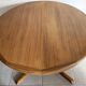 Table scandinave ronde Baumann vintage à pied central étoile extensible