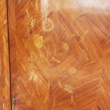 Armoire 2 portes en marqueterie motif fleurs début 20ème siècle