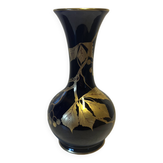 ART NOUVEAU - Ceramic Vase “Bleu De Tours” 25cm Signed GUSTAVE ASCH
