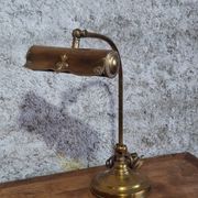 Art Nouveau desk lamp, solid brass with articulated arm – Belle Époque