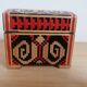Straw marquetry wooden box year 1975