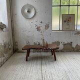 Solid free-form elm coffee table