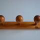 Patere wall coat rack wood vintage 60's