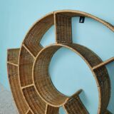 Rattan spiral shelf
