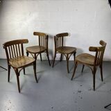 Lot de 4 chaises bistrot style Baumann